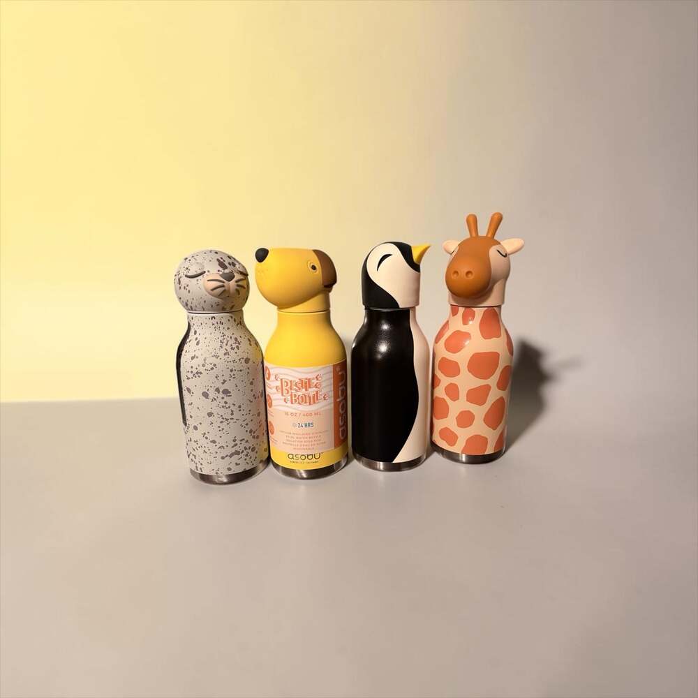 Asobu Bestie Animal Insulated Stainless Steel Water Bottle (16oz/460ml) -pick on